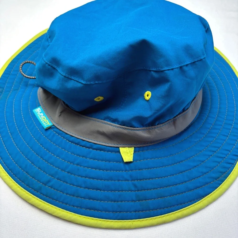 Sunday Afternoons 2 Kids Sun Hats Bundle Floral Blue Wide Brim M/L 2-12 Years